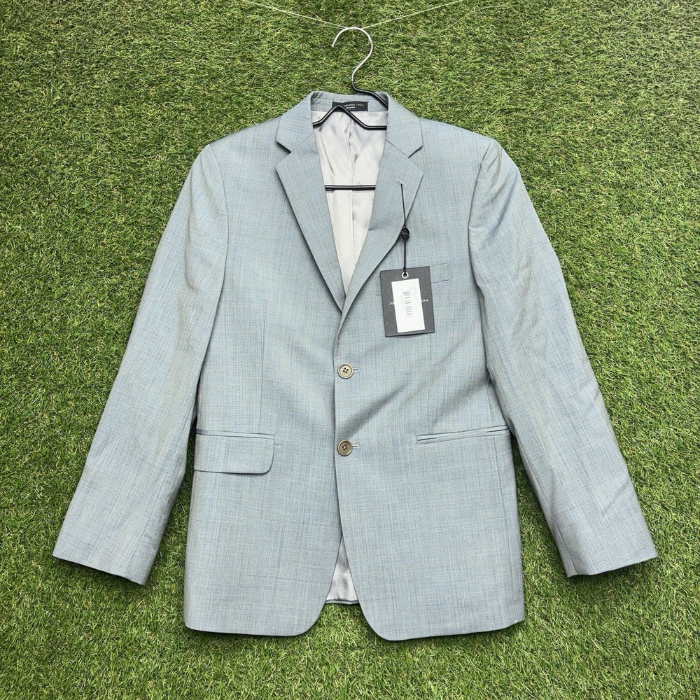 John Varvatos Blazer Boys Size 14R Blue Gray 100% Wool 2 Button Front NWT